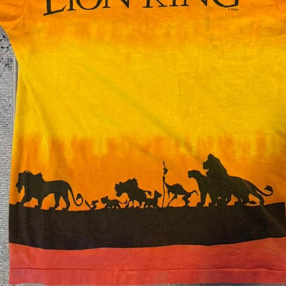 Vintage Disney The Lion King Sunset Tie-Dye T-Shirt – Single Stitch - Size Small - Picture 4 of 7